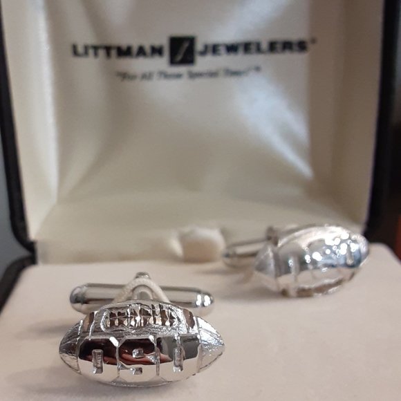 Ohio State University Football Silver Cufflinks - Picture 4 of 4